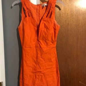 Orange fitted dress size S